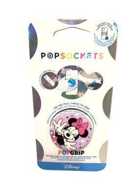 Disney Minnie Mouse PopSocket Grip & Stand Swappable Top Phone Holder Girls Pink